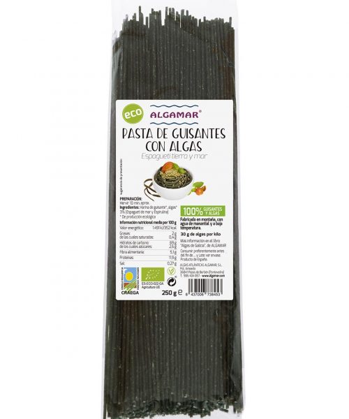 pasta de guisantes con algas algamar pasta de guisantes con algas algamar