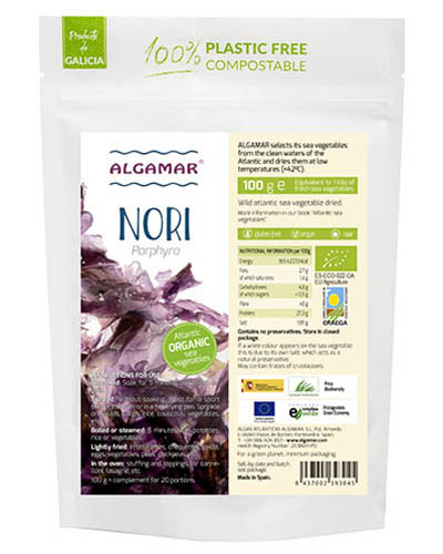 Algamar Algamar Algues Nori Flakes Ecologique 100g